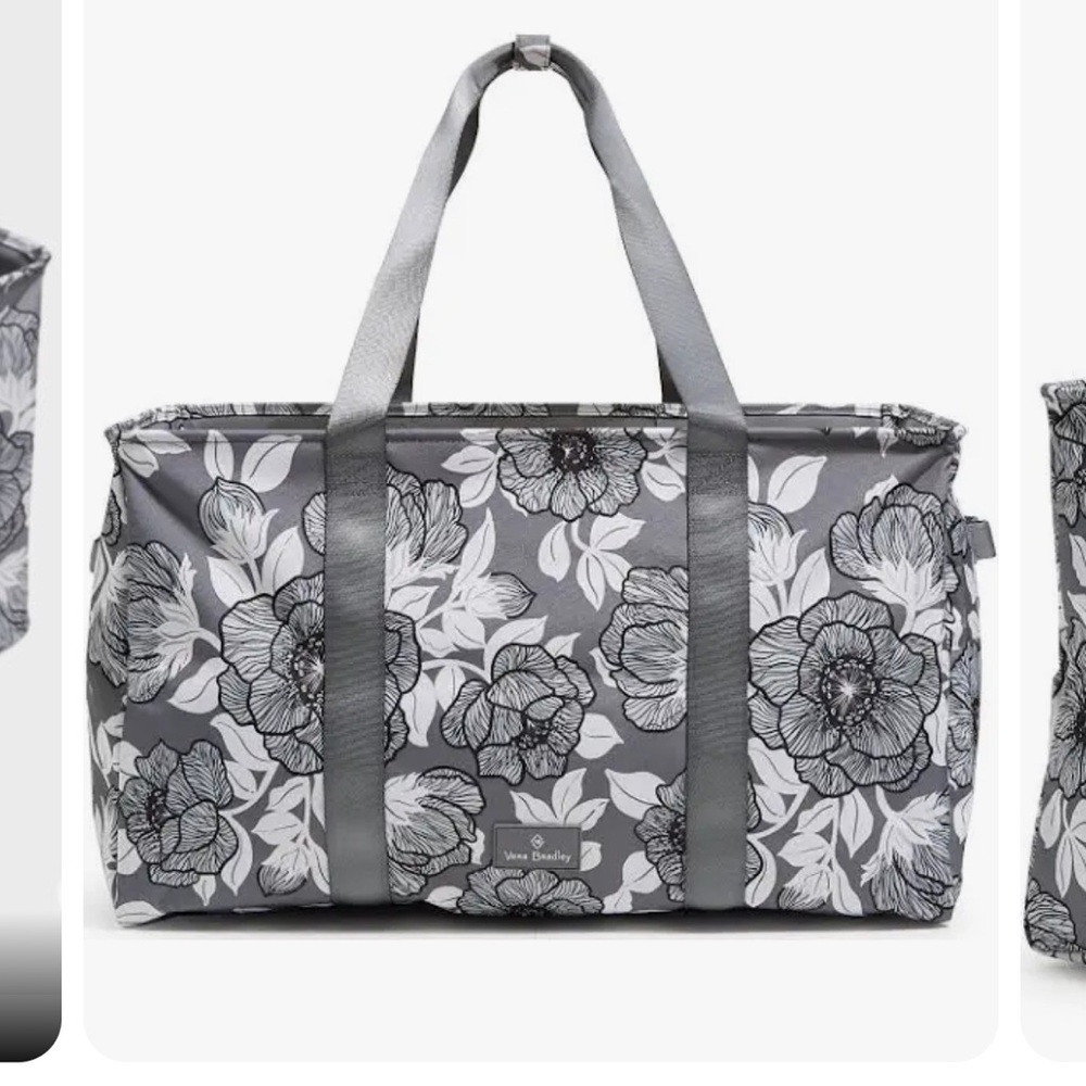Vera Bradley Large oversized car tote moonshadow meadow